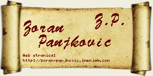 Zoran Panjković vizit kartica